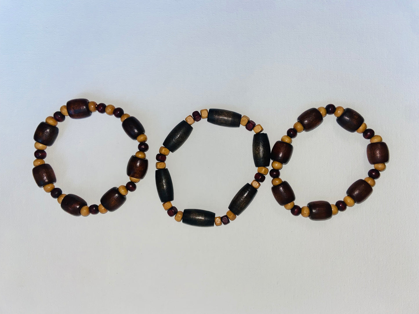 Earthy Wood Beaded Anklets or Bracelets